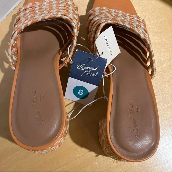 Universal Thread RACHEL Size 8 Mule Slide Heels Sandals Pink Orange NWT - Picture 13 of 13